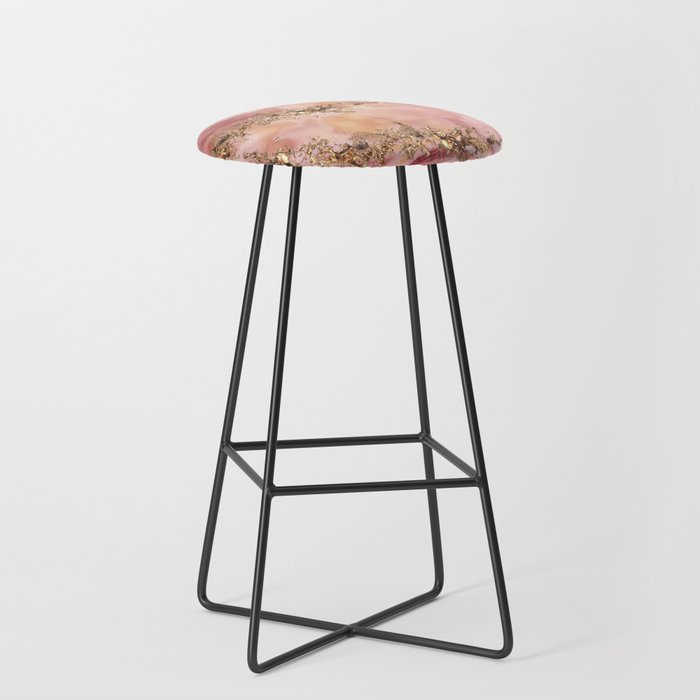 Rose quartz and pastel pink marble Stool Gallery Image 1