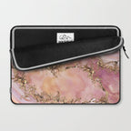 Rose quartz and pastel pink marble Laptop Sleeve Gallery Image 2