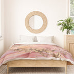 Rose quartz and pastel pink marble Duvet Cover Gallery Image 3