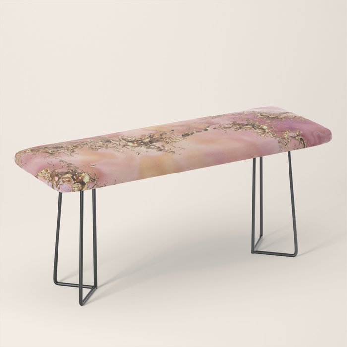 Rose quartz and pastel pink marble Bench Gallery Image 1