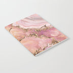 Rose quartz and pastel pink marble Notebook Gallery Image 2