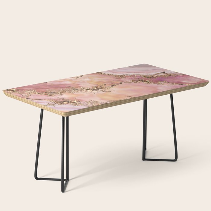Rose quartz and pastel pink marble Coffee Table Gallery Image 1