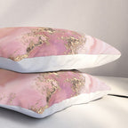Rose quartz and pastel pink marble Pillow Sham Gallery Image 3