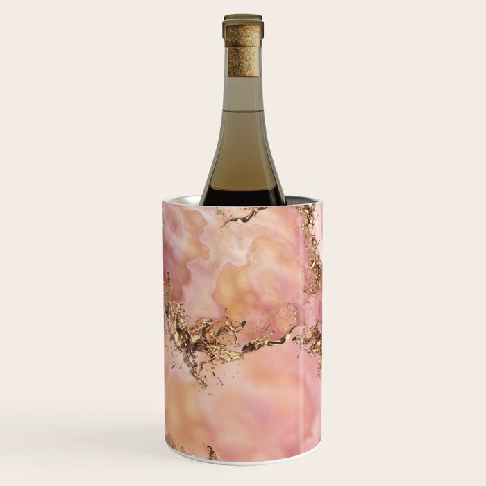 Rose quartz and pastel pink marble Wine Chiller Gallery Image 1