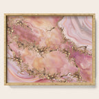 Rose quartz and pastel pink marble Serving Tray Gallery Image 1