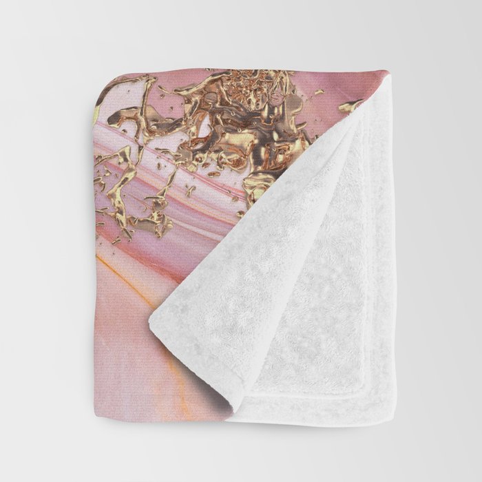 Rose quartz and pastel pink marble Throw Blanket Gallery Image 3