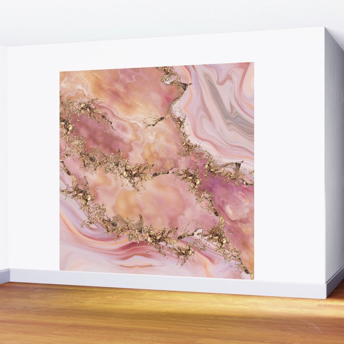 Rose quartz and pastel pink marble Wall Mural Gallery Image 2