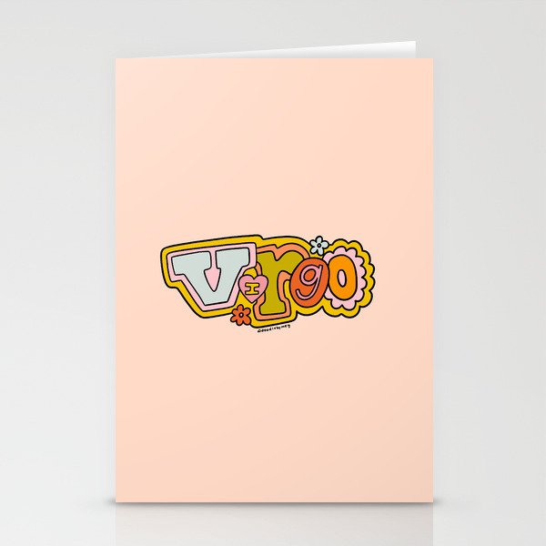 Virgo Doodle Letters Stationery Card Gallery Image 2