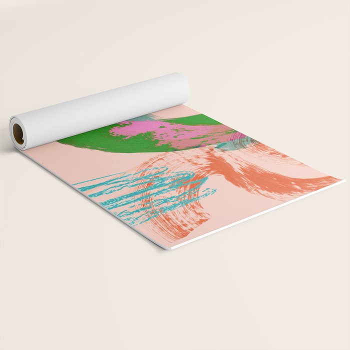 brush strokes abstract 3 Yoga Mat Gallery Image 2