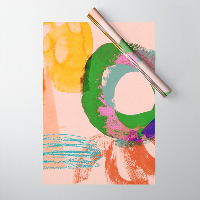 brush strokes abstract 3 Wrapping Paper Gallery Image 1
