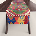Adana Kilim South East Anatolia Antique Tribal Rug Print Table Runner Gallery Image 1