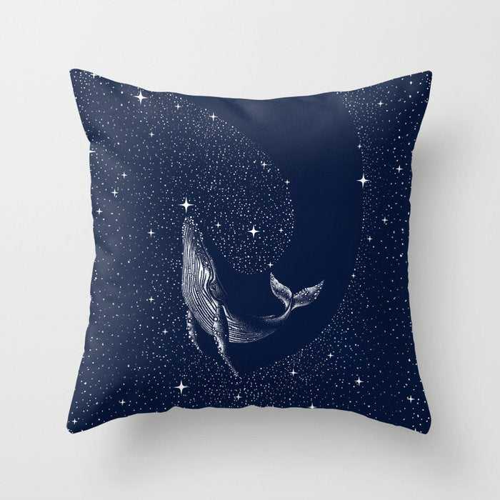 starry whale Throw Pillow Gallery Image 6