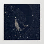 starry whale Wood Wall Art Gallery Image 1