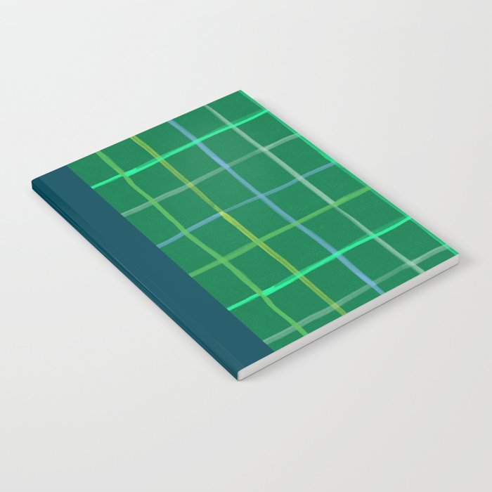 Abstract Tennis Net Pattern in Grass Green Notebook Gallery Image 2