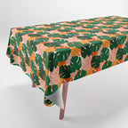 Vibrant Monstera Leaf Pattern Tablecloth Gallery Image 1