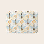 Honey Bee Abstract Pattern Bath Mat Gallery Image 1
