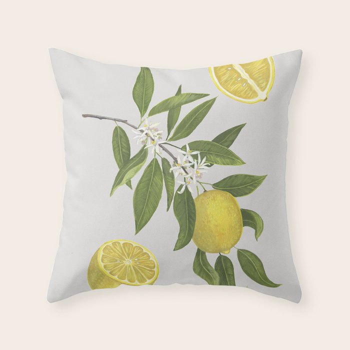 Lemon Tree Throw Pillow Gallery Image 6