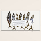 Line Fish Desk Mat Gallery Image 1