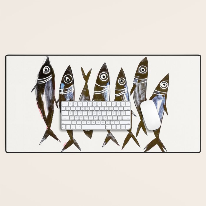 Line Fish Desk Mat Gallery Image 1
