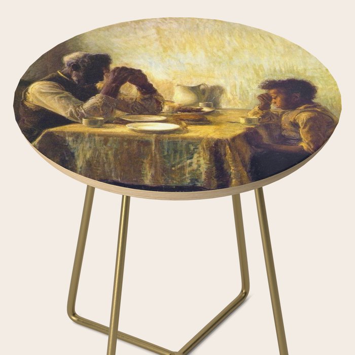 African American Masterpiece 'The Thankful Poor' by Henry Ossawa Tanner Side Table Gallery Image 2