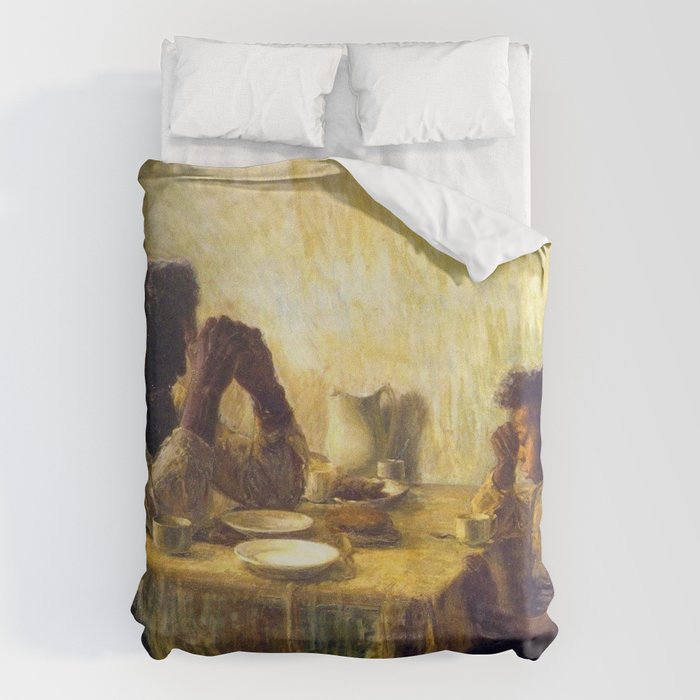 African American Masterpiece 'The Thankful Poor' by Henry Ossawa Tanner Duvet Cover Gallery Image 6
