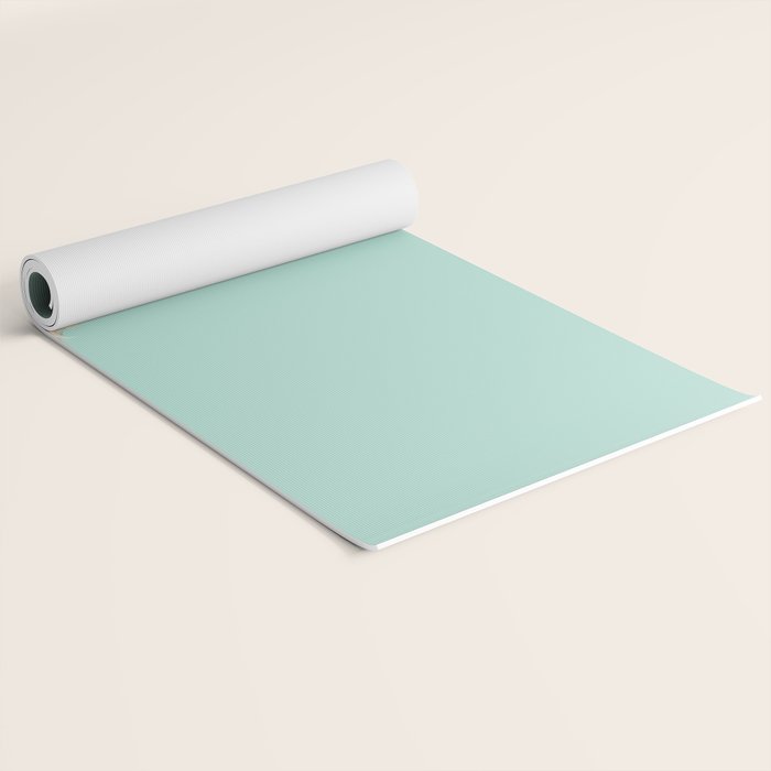 Bubble Gum Sneaky Llama in Green Yoga Mat Gallery Image 2