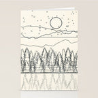 Minimal Line Mountain Beauty II Stationery Card Gallery Image 2