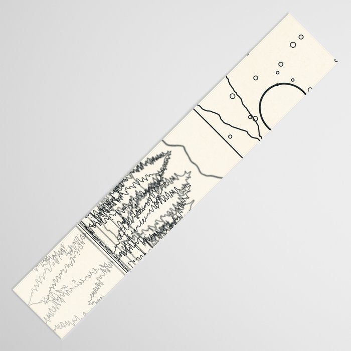 Minimal Line Mountain Beauty II Table Runner Gallery Image 3