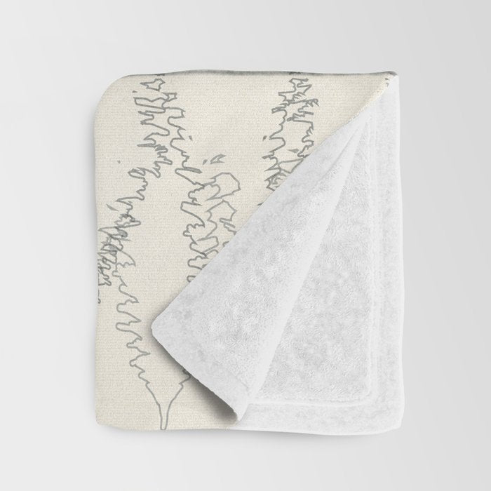 Minimal Line Mountain Beauty II Throw Blanket Gallery Image 3