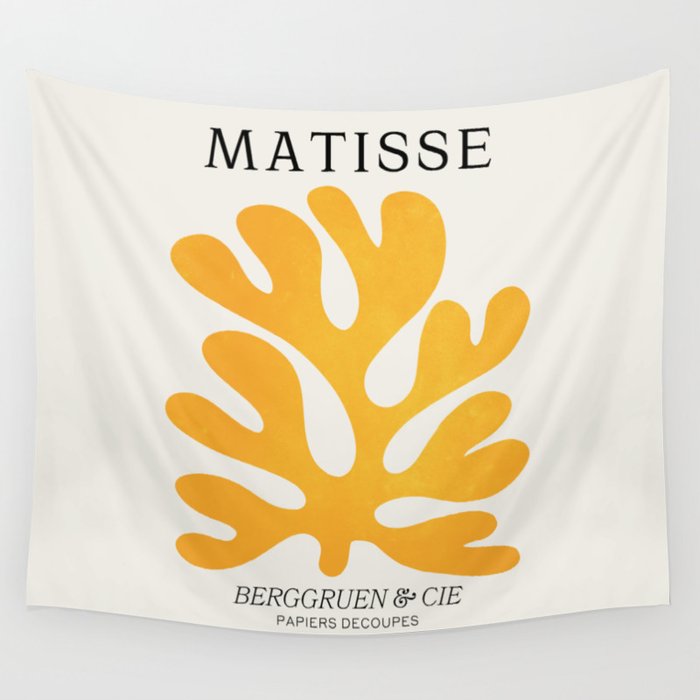 Canary Leaf: Matisse Color Paper Cutouts 04 Wall Tapestry Gallery Image 4