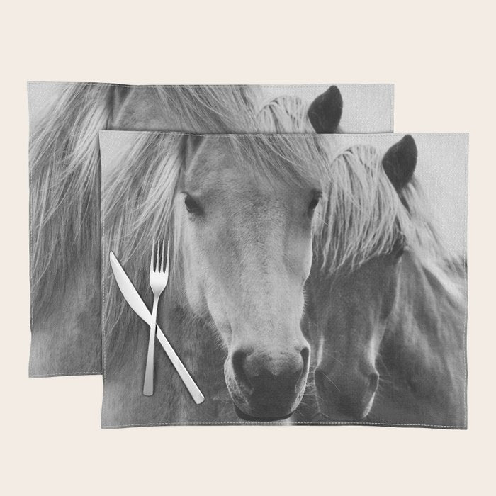 Horses - Black & White 7 Placemat Gallery Image 1