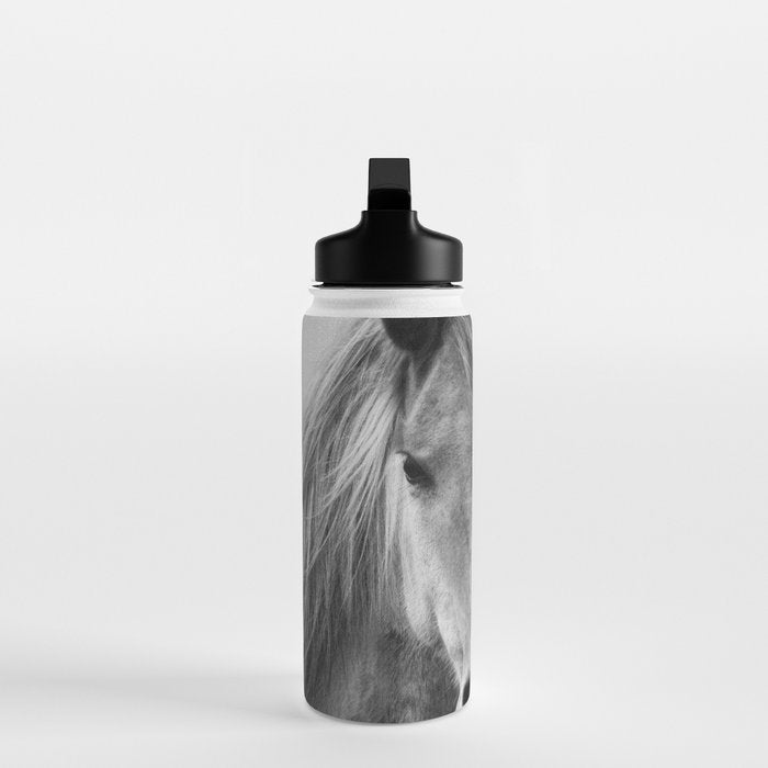 Horses - Black & White 7 Water Bottle Gallery Image 3