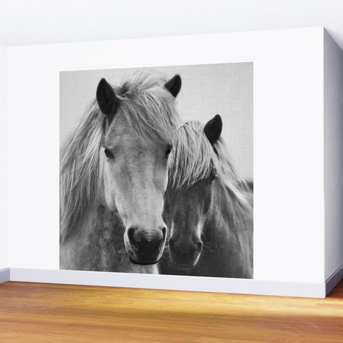 Horses - Black & White 7 Wall Mural Gallery Image 2