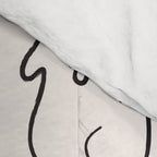 Ribbon Bows and Bunnies in Black and Linen White Comforter Gallery Image 4