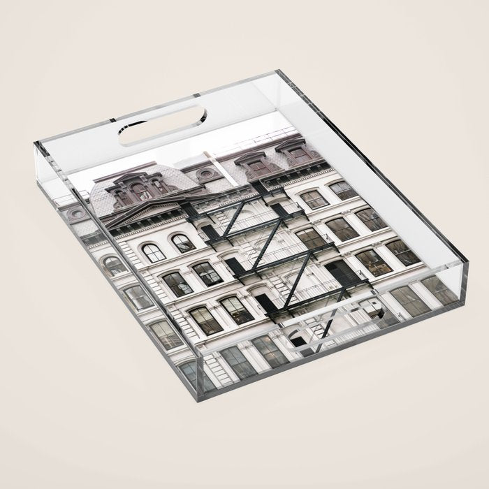 Tribeca Fire Escapes - New York City Photography Acrylic Tray Gallery Image 1