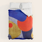Terrazzo galaxy blue night yellow gold orange Duvet Cover Gallery Image 6