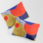 Terrazzo galaxy blue night yellow gold orange Pillow Sham Gallery Image 3