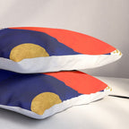 Terrazzo galaxy blue night yellow gold orange Pillow Sham Gallery Image 3