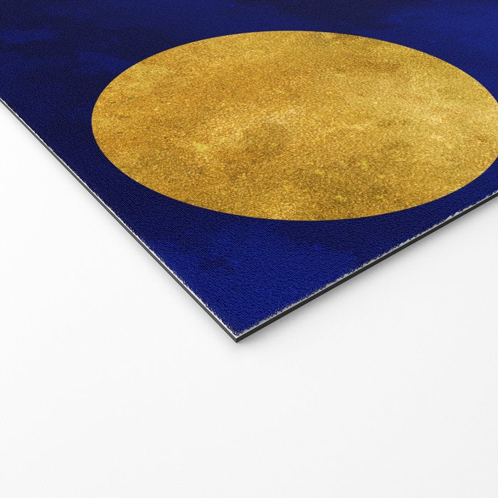 Terrazzo galaxy blue night yellow gold orange Welcome Mat Gallery Image 2