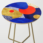 Terrazzo galaxy blue night yellow gold orange Side Table Gallery Image 2