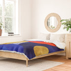 Terrazzo galaxy blue night yellow gold orange Duvet Cover Gallery Image 2