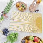 Vintage Sun Bohemian Boho Sun Rays Vintage Style Cutting Board Gallery Image 2