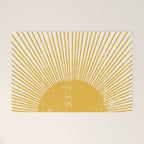 Vintage Sun Bohemian Boho Sun Rays Vintage Style Welcome Mat Gallery Image 1
