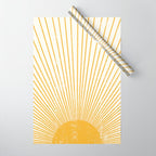 Vintage Sun Bohemian Boho Sun Rays Vintage Style Wrapping Paper Gallery Image 1