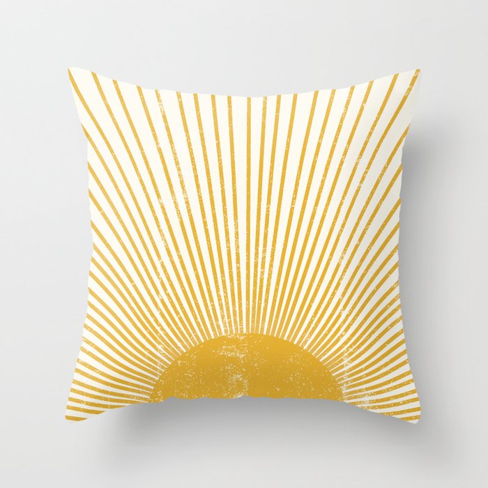 Vintage Sun Bohemian Boho Sun Rays Vintage Style Throw Pillow Gallery Image 6