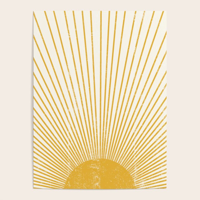 Vintage Sun Bohemian Boho Sun Rays Vintage Style Poster Gallery Image 4