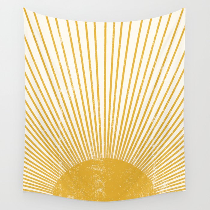 Vintage Sun Bohemian Boho Sun Rays Vintage Style Wall Tapestry Gallery Image 4