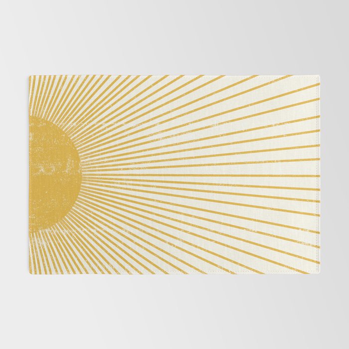 Vintage Sun Bohemian Boho Sun Rays Vintage Style Rug Gallery Image 2