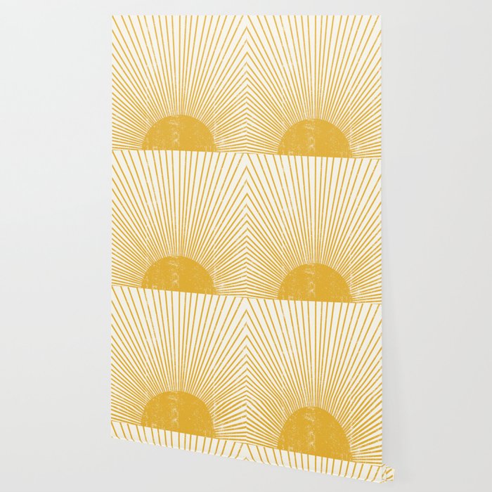 Vintage Sun Bohemian Boho Sun Rays Vintage Style Wallpaper Gallery Image 2