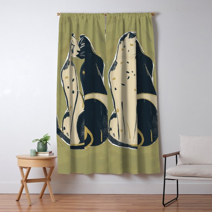 Two Cheetahs Window Curtain Gallery Image 5